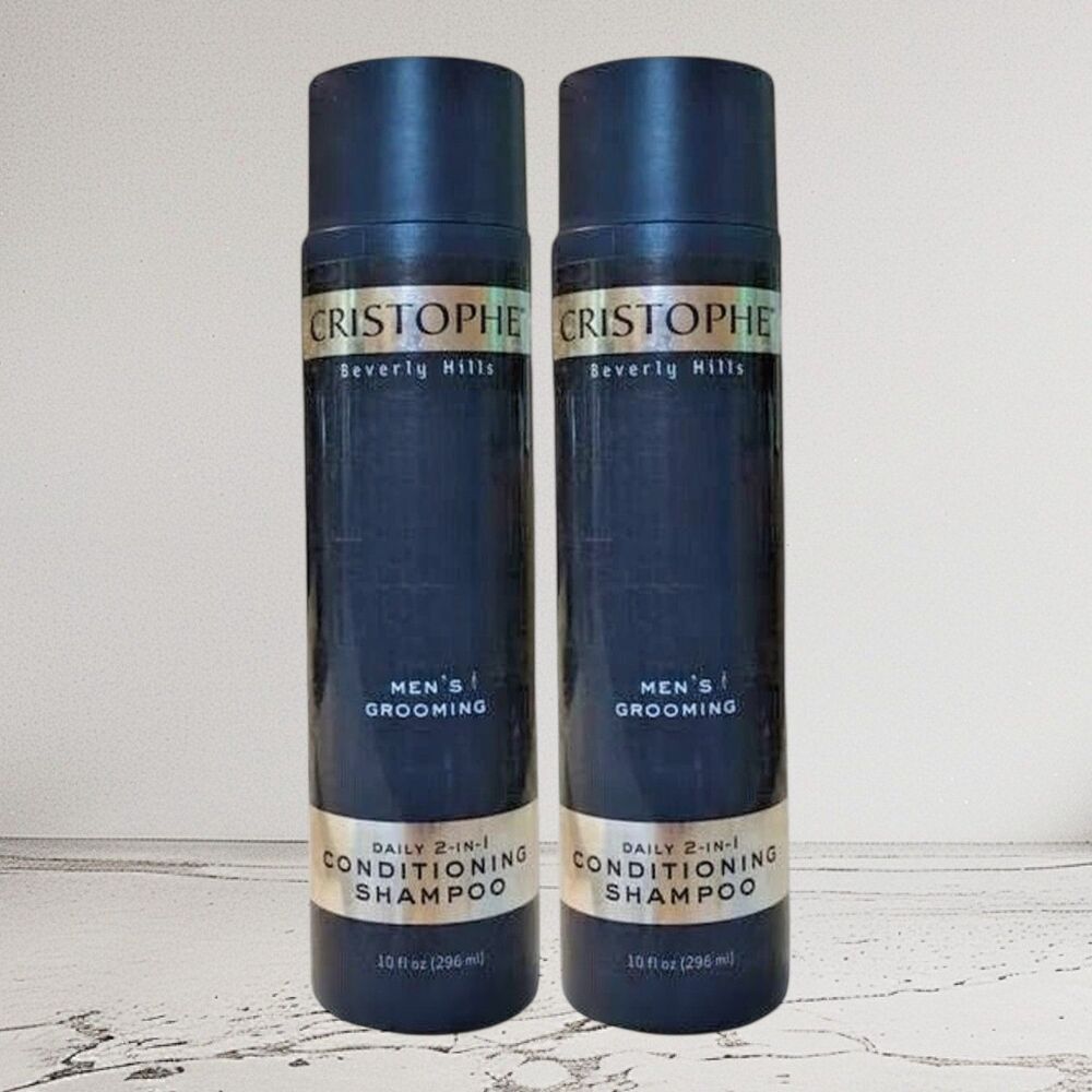 Christophe Beverly Hills Men's Grooming 2 in 1 Conditioning Shampoo 10 oz, 2 CT